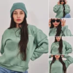Buzo Mujer Algodón Frisa Cuello Redondo Dama Calidad Urbano