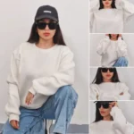 Buzo Mujer Algodón Frisa Cuello Redondo Dama Calidad Urbano
