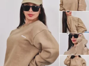 Buzo Mujer Algodón Frisa Cuello Redondo Dama Calidad Urbano